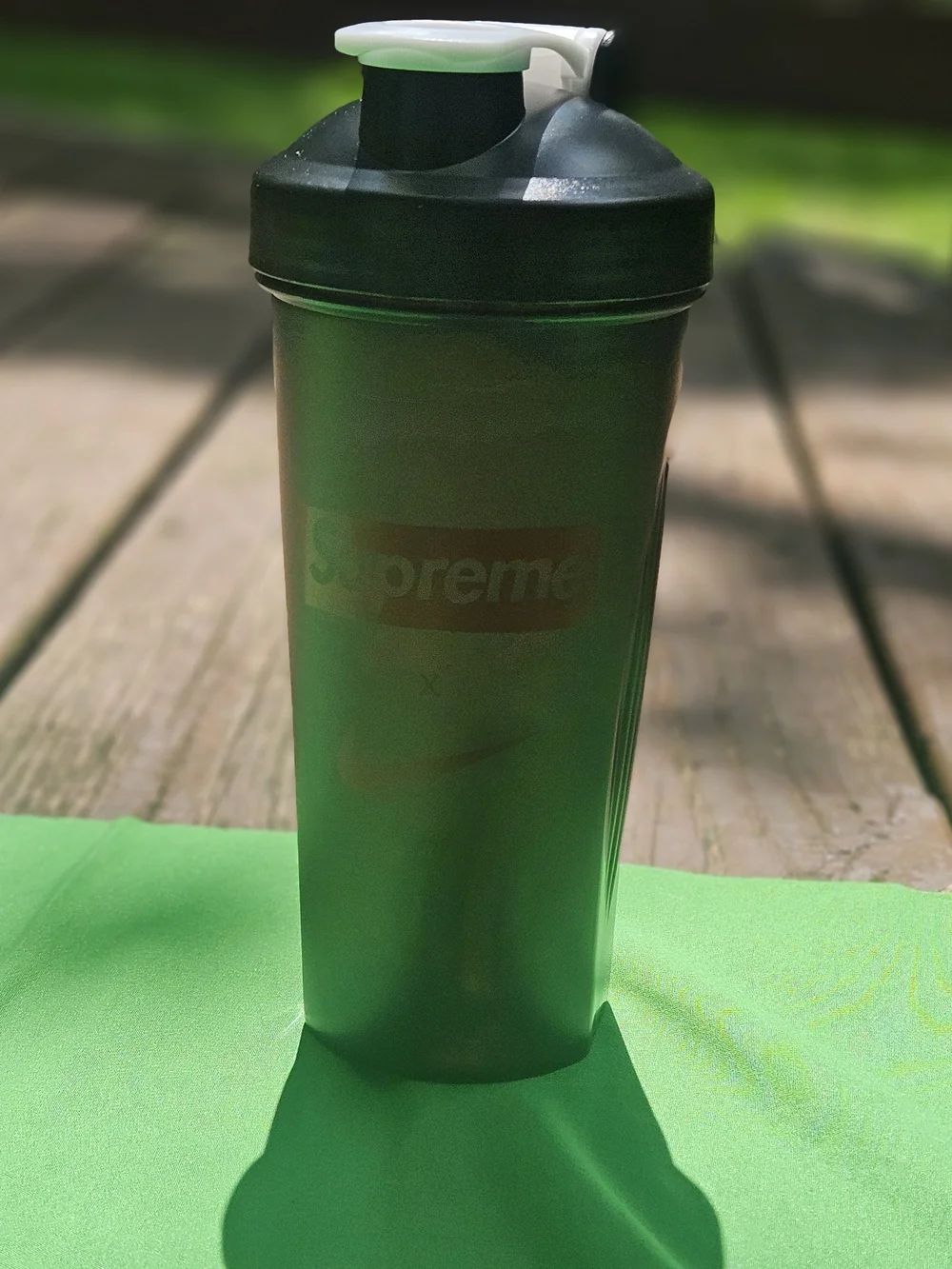 Supreme Black Protein Shaker Bottle - Sports Drink Mixer